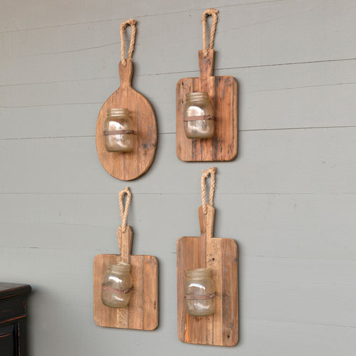 Hanging Cutting Board with Jar 4 assorted styles