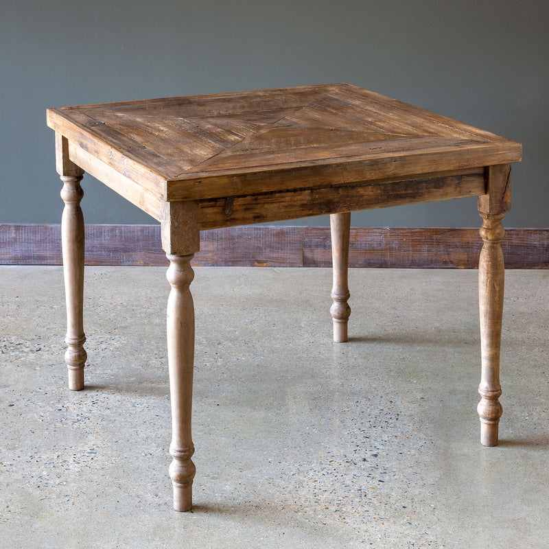Rustic Square Wood Dining Table