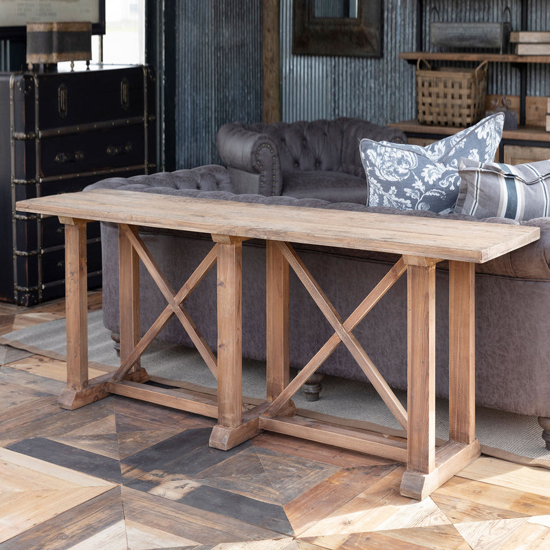 Bridges Reclaimed Oak and Pine Sofa Console