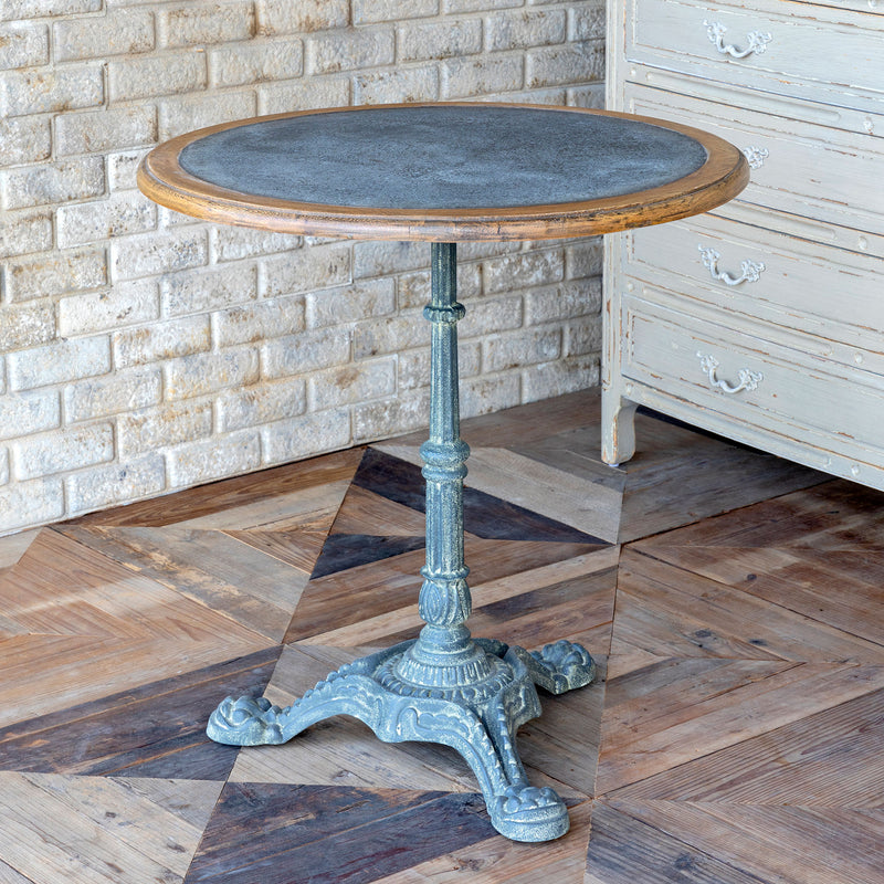 Zinc Topped Round Cafe Table