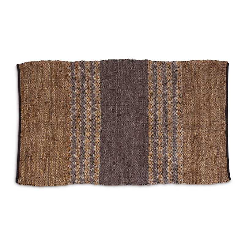 Woven Leather Pattern Rug