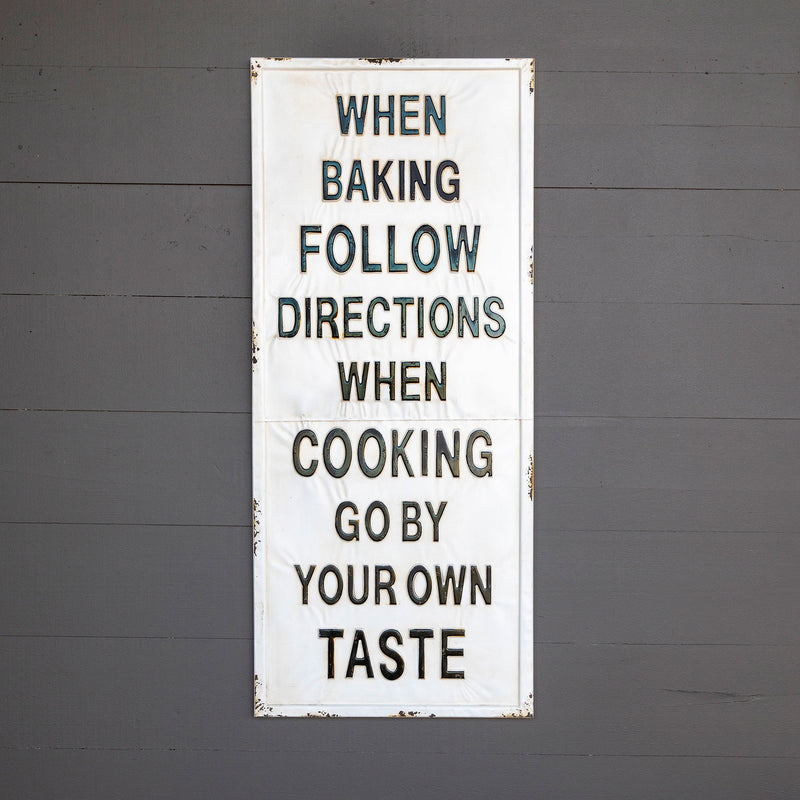 Metal Cooking Sign