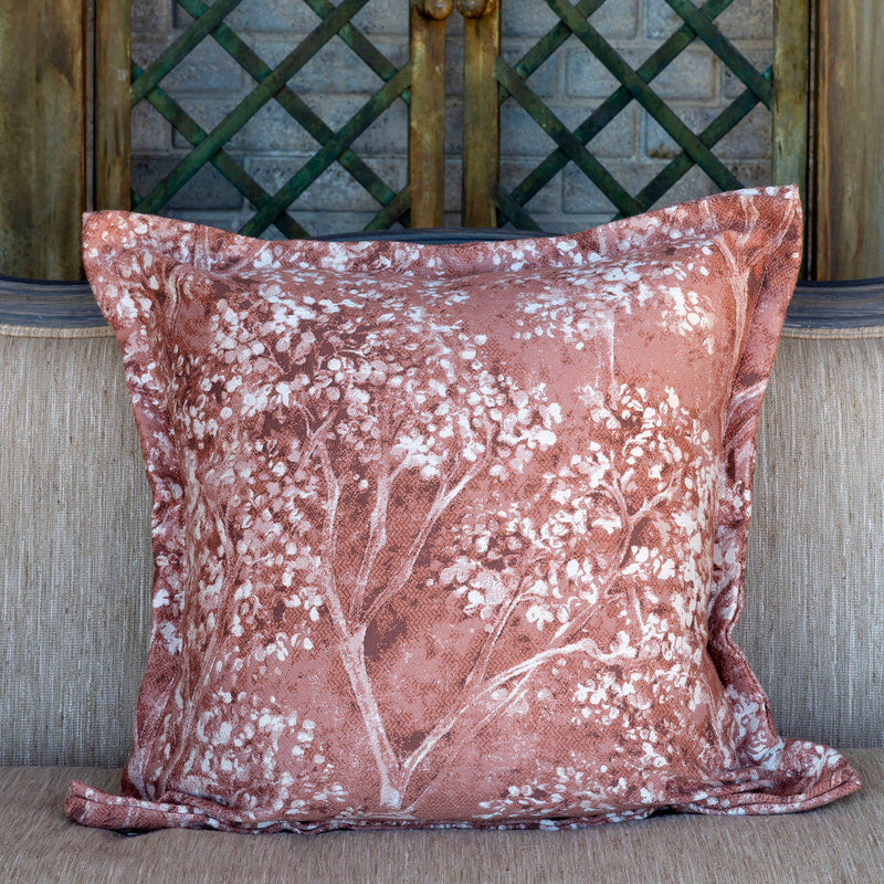 Coral Hydrangea Pillow