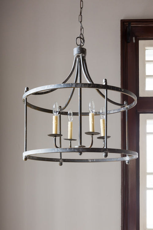Savannah Large Iron Pendant Finished Canopy Incl/Chain