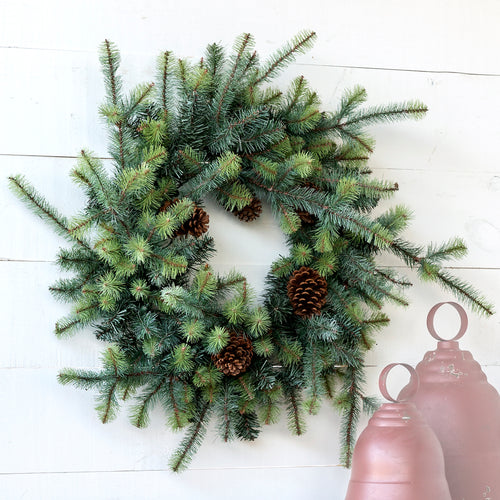 32" Blue Spruce Wreath LED
