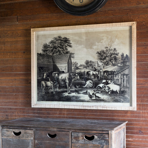 Wooden Frame Farm Print