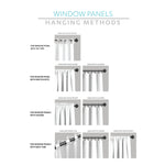 Linen Button Window Curtain Panels Single Linen 40X95