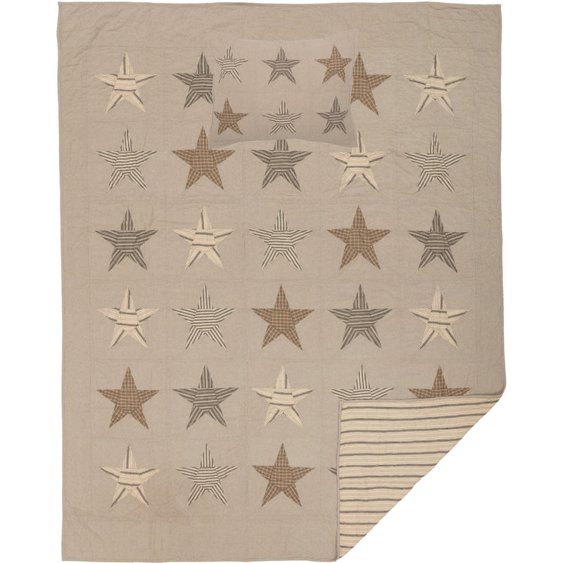 Sawyer Mill Star Charcoal Quilt Set