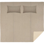Sawyer Mill Charcoal Ticking Stripe Quilt Set