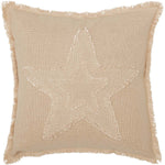 Burlap Vintage Star Pillow 18x18