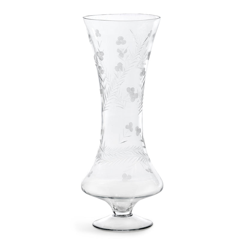Zelda Etched Glass Vase Large