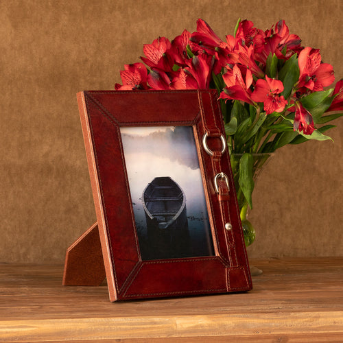 Equestrian Strap Leather Photo Frame Medium