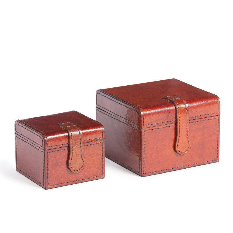 Leather Valet Storage Boxes