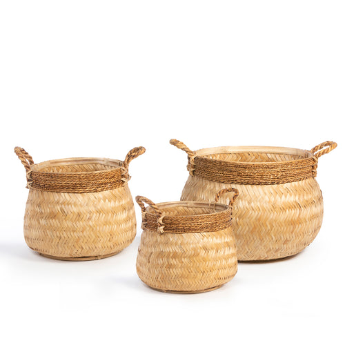 Natural Bamboo Lanai Baskets