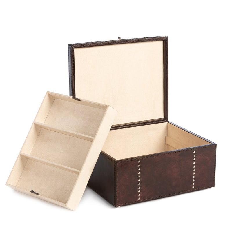 Tate Leather Classic Jewelry Box