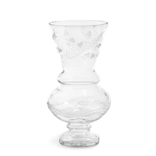 Wallace Etched Glass Vase Medium