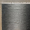 Ombre Hand Woven Reversible Wool Flatweave Rug 9'x6'/ Charcoal Grey