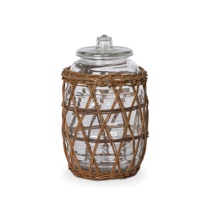 Large Willow Wrapped Storage Jar