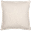 Burlap Antique White Star Pillow 18x18