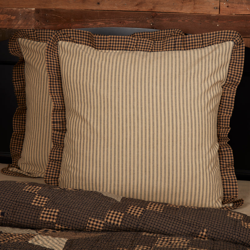 <img src="stlazaqqicdmoicobdii.jpg" alt="Farmhouse Star Ticking Stripe Fabric Euro Sham 26x26">