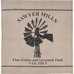 Sawyer Mill Charcoal Windmill Shower Curtain 72x72