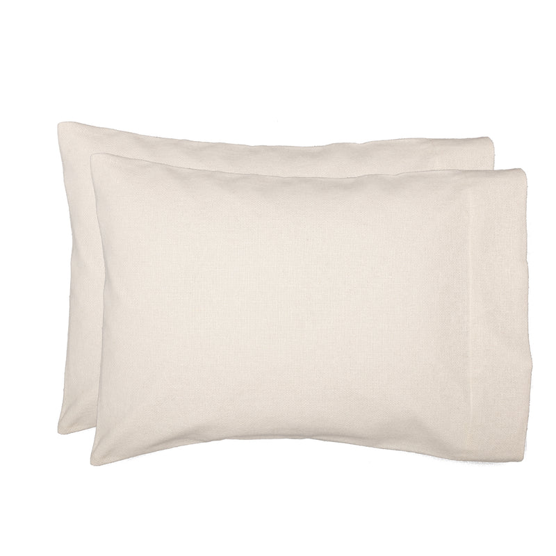 Burlap Antique White Pillow Case Set of 2