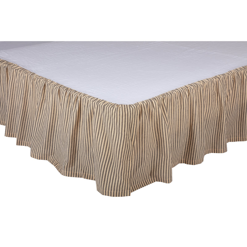 Sawyer Mill Charcoal Ticking Stripe Bed Skirt